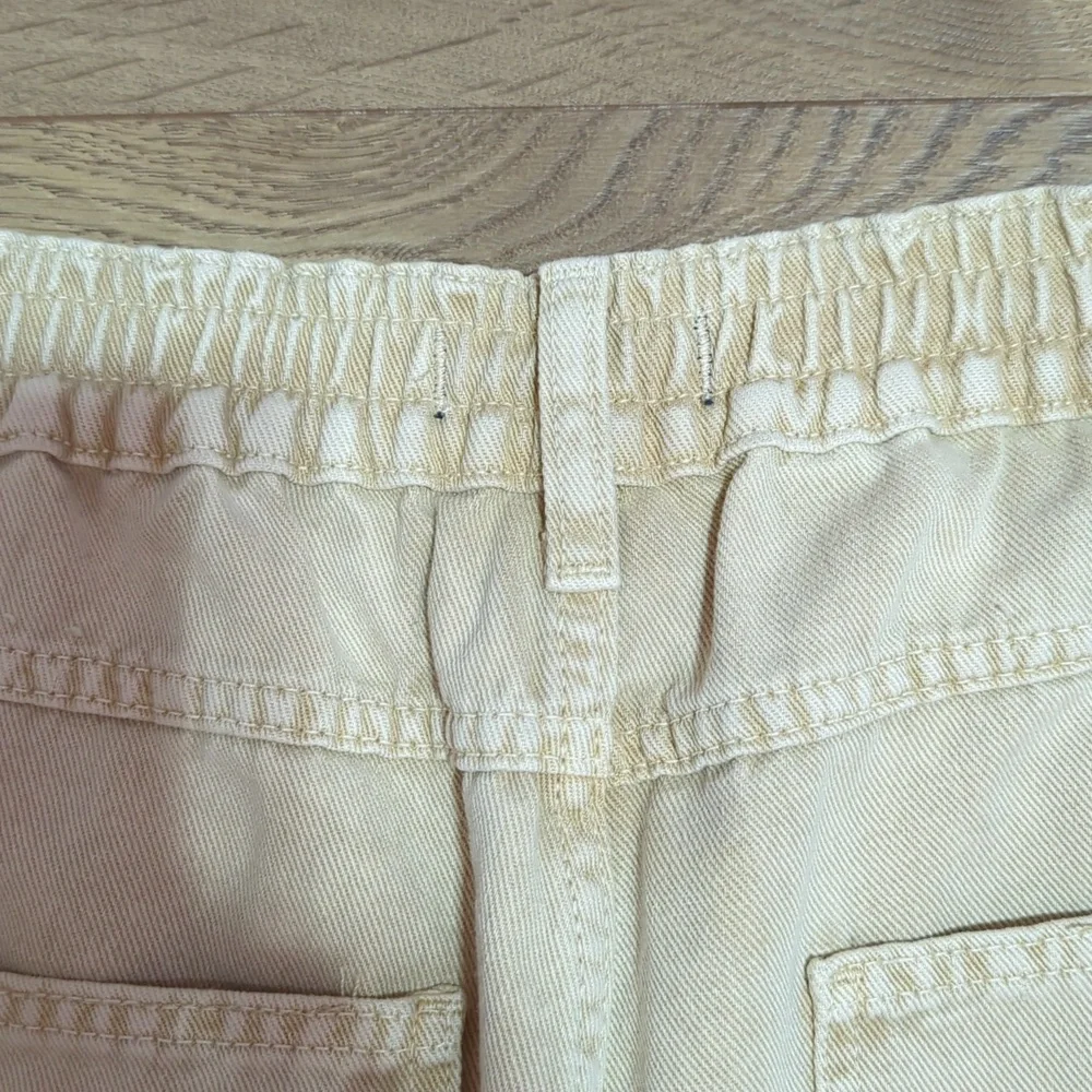Free People Platoon Cargo Pants Khaki denim joggers jeans L - Picture 11 of 15